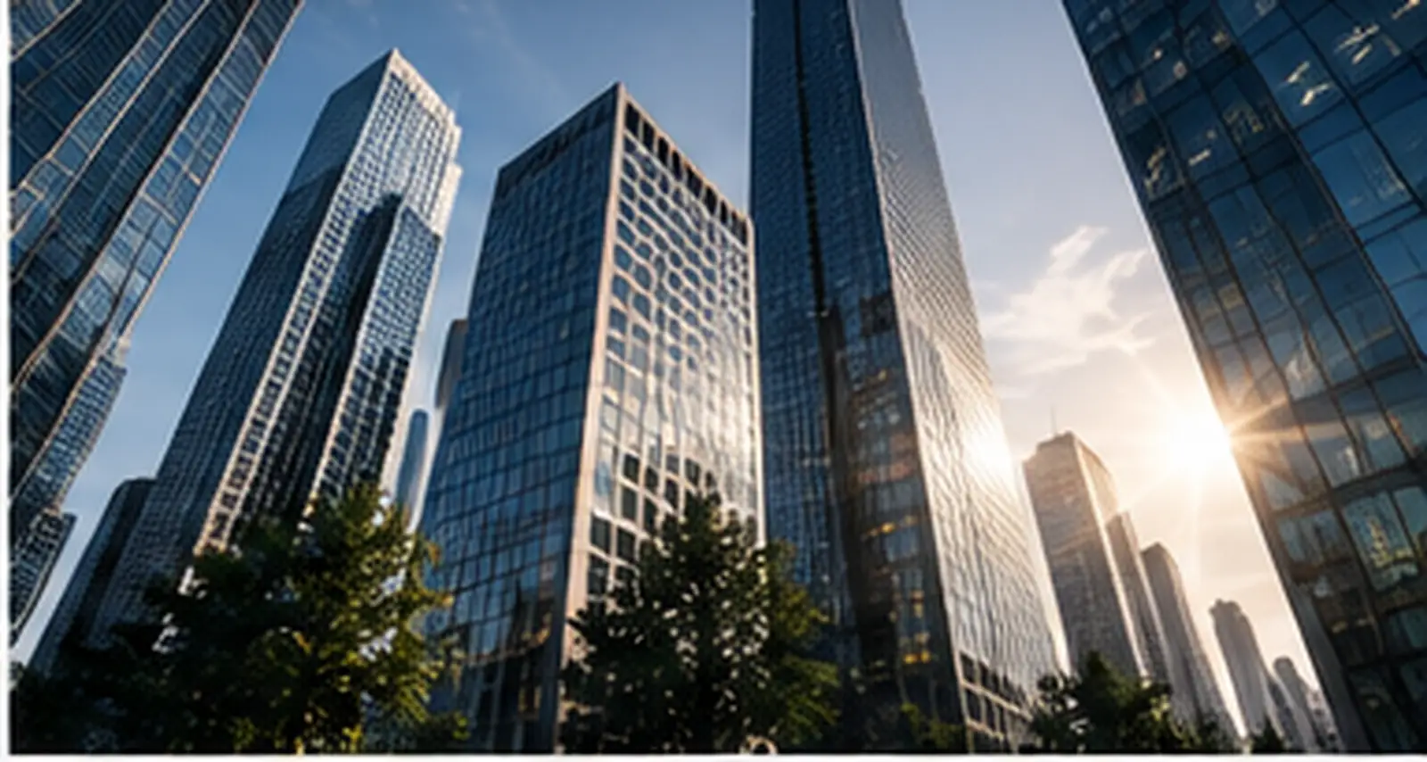 Financial district skyline